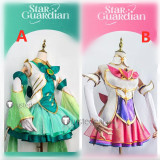 League of Legends LOL Star Guardian Sona Green Kaisa Pink Cosplay Costumes