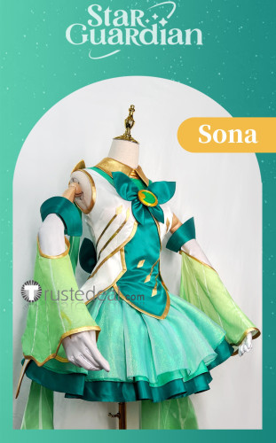 League of Legends LOL Star Guardian Sona Green Kaisa Pink Cosplay Costumes