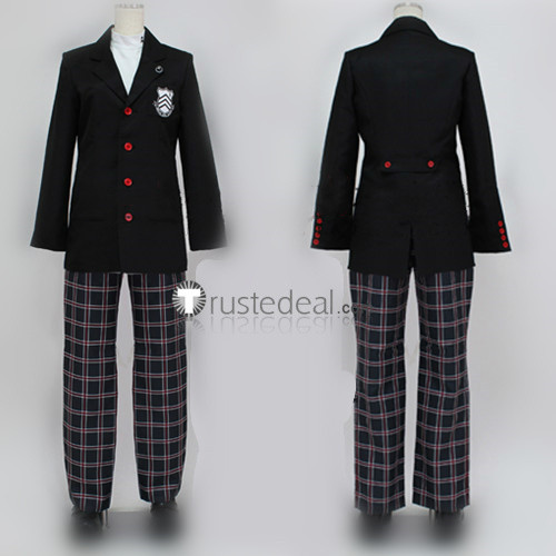 Persona 5 Protagonist Kurusu Akira Shujin Sumire Kasumi Yoshizawa School Academy Uniform Coat Cosplay Costumes