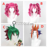 Yugioh VRAINS Soulburner Yuzu Hiragi Yuya Sakaki Green Pink Styled Cosplay Wigs