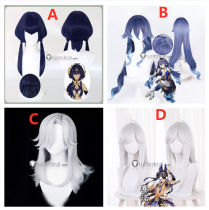 Genshin Impact Sumeru Candace Layla Cyno Silver White Blue Cosplay Wigs