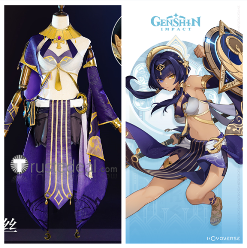 Genshin Impact Candace Purple Cosplay Costume