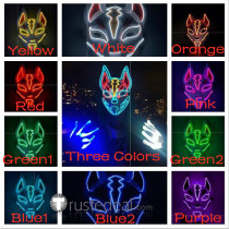 Fortnite Game Cosplay LED Halloween Fox Masks Gloves Props