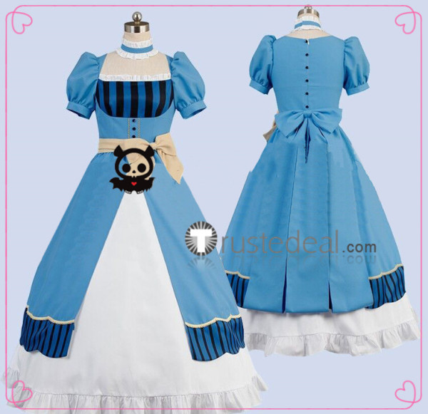Black Butler Kuroshitsuji Movie Book Of The Atlantic Elizabeth Midford Blue Dress Cosplay Costume