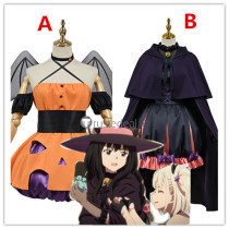 Lycoris Recoil Chisato Nishikigi Takina Inoue Orange Purple Halloween Witch Cosplay Costumes