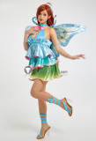 Winx Club Bloom Charmix Fairy Blue Dress Cosplay Costume