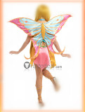 Winx Club Stella Charmix Fairy Yellow Dress Cosplay Costume