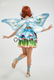 Winx Club Bloom Charmix Fairy Blue Dress Cosplay Costume