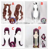 Monster High Draculaura Clawdeen Wolf Frankie Stein White Brown Pink Black Cosplay Wigs