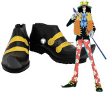 One Piece Buggy Brook Jewelry Bonney Nami Cowboy Black Brown Cosplay Shoes Boots