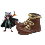 One Piece Buggy Brook Jewelry Bonney Nami Cowboy Black Brown Cosplay Shoes Boots
