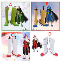 One Piece Vinsmoke Ichiji Niji Yonji Green Blue White Cosplay Shoes Boots