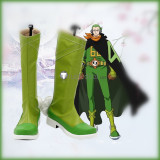 One Piece Vinsmoke Ichiji Niji Yonji Green Blue White Cosplay Shoes Boots