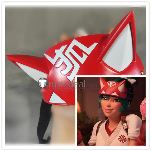 Overwatch 2 Kiriko Kamori Cosplay Red Fox Mask Props Accessory