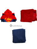 Movie Batman and Superman Battle of the Super Sons Jonathan Kent Jon Kent Blue Red Cosplay Costume