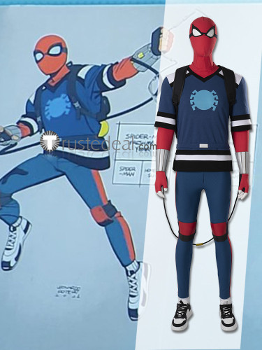 Spider-Man Freshman Year Peter Parker Hoodie Bodysuit Anime Cosplay Costume