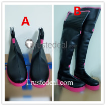 Vocaloid Sakura Mikuo Pink Black Cosplay Shoes Boots