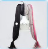 Vtuber Virtual YouTuber Yorumi Rena Pink Silver Black Ponytails Cosplay Wigs