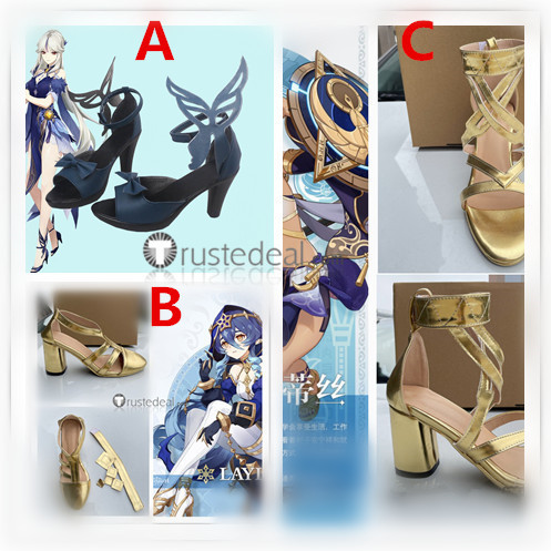Genshin Impact Layla Sumeru Ningguang Orchid's Evening Gown Cosplay Shoes Boots