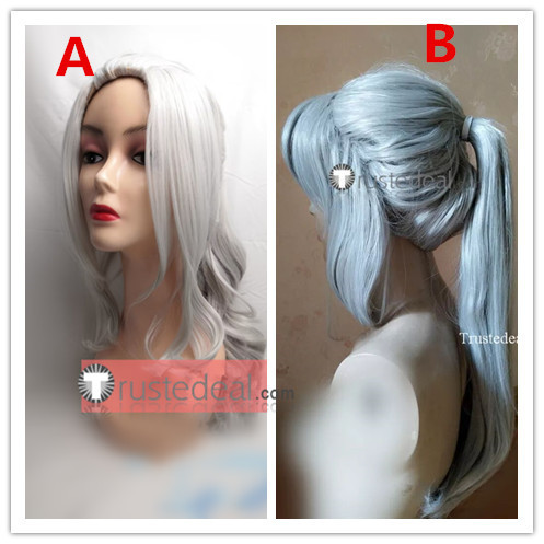 Bloodborne Lady Maria Silver Grey Ponytail Cosplay Wigs