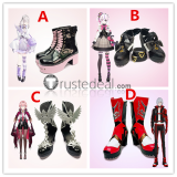 Vtuber Virtual Youtubers Sukoya Kana Maria Marionette Takane Lui Fulgur Ovid Red Pink Black Cosplay Shoes Boots