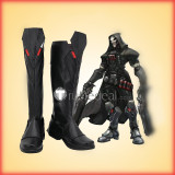 Overwatch Reaper Silver Black Cosplay Boots Shoes