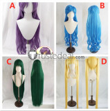 Mermaid Melody Lucia Nanami Caren Rina Toin Hanon Hosho Blue Blonde Green Purple Cosplay Wigs