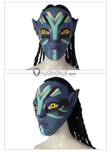 Avatar The Way of Water Neytiri Blue Bodysuit Mask Tail Cosplay Costume