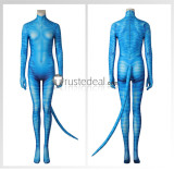 Avatar The Way of Water Neytiri Blue Bodysuit Mask Tail Cosplay Costume