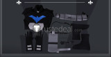 Young Justice DC Richard Dick Grayson Nightwing Bodysuit Cosplay Costume