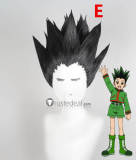 Hunter x Hunter Gon Freecss Shizuku Murasaki Black Green Spiky Styled Cosplay Wigs