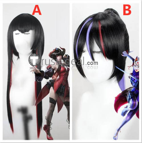 Tekken Kunimitsu II Eliza Black Styled Cosplay Wigs