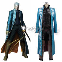 Devil May Cry III Vergil Blue Cosplay Costume