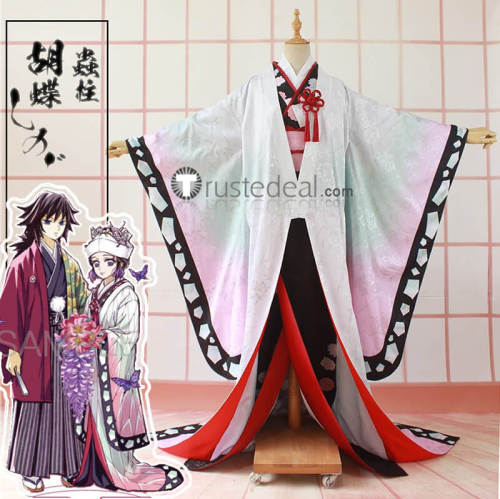 Kimetsu no Yaiba Demon Slayer Shinobu Kochou Wedding Kimono Cosplay Costume