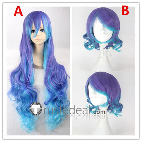 Vocaloid ANTI THE∞HOLiC Luka Megurine Rin Kagamine Purple Blue Cosplay Wig