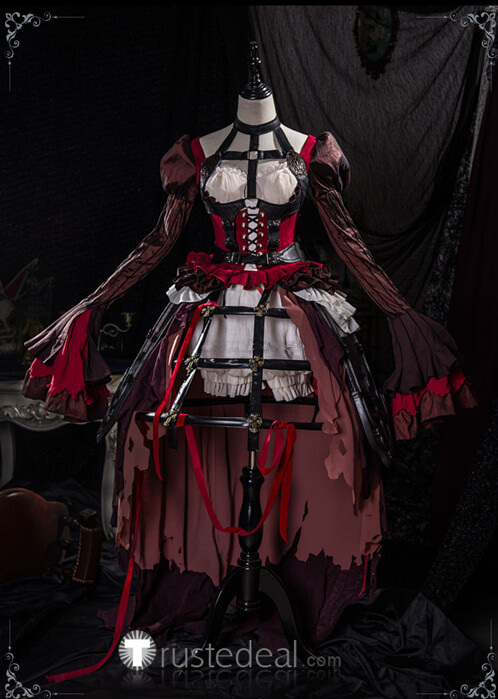 SINoALICE Cinderella Gunner Black Red Cosplay Costume