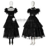 Wednesday Addams Prom Gown Black Cosplay Costume 1