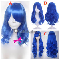 Fairy Tail Juvia Lockser Long Blue Curly Cosplay Wig