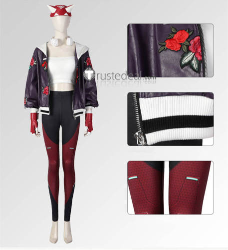 Overwatch 2 Kiriko Kamori Purple Jacket Cosplay Costume