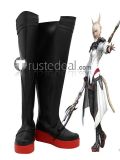 Final Fantasy 14 Miqo'te Y'shtola Rhul Genesis Rhapsodos Black Cosplay Boots Shoes