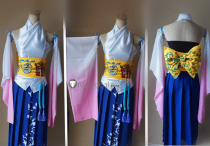 Final Fantasy X Yuna Kimono Summoner Cosplay Costume