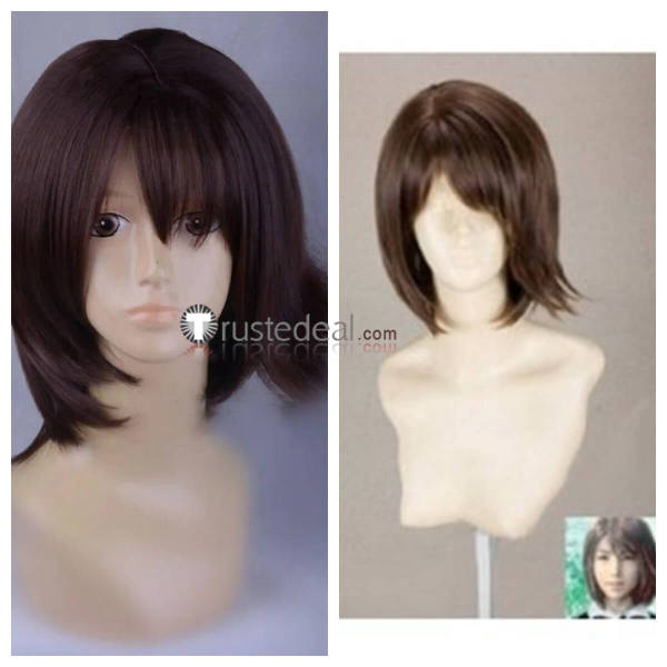 Final Fantasy Yuna Brown Cosplay Wig