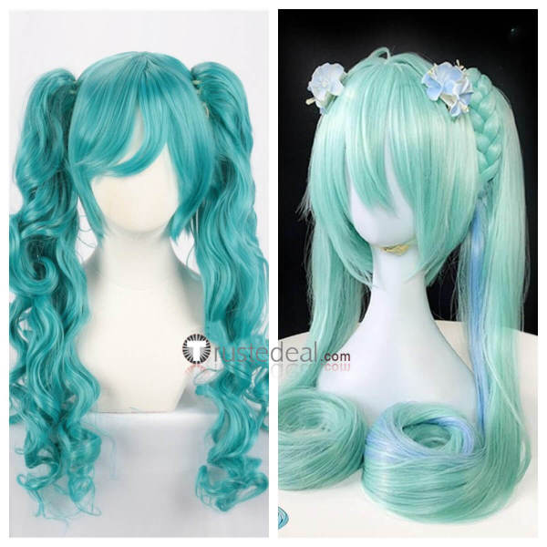 Vocaloid Hatsune Miku Flower Fairy Nemophila Sandplay Singing of the Dragon Cosplay Wig