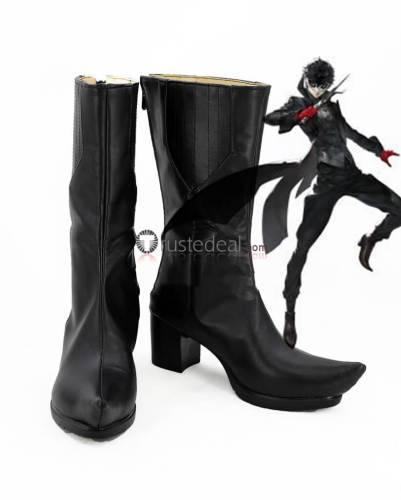 Persona 5 Protagonist Joker Zenkichi Hasegawa Akira Kurusu Black Cosplay Boots Shoes
