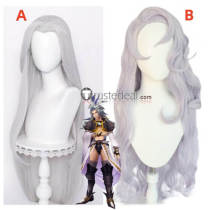 Final Fantasy IX Kuja Silver Grey White Cosplay Wig