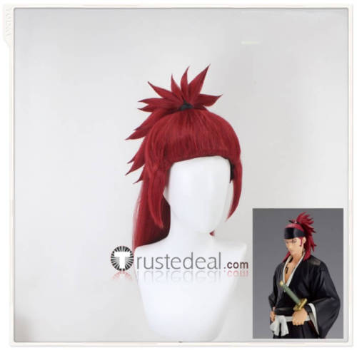 Bleach 6th Division Abarai Renji Red Styled Cosplay Wig