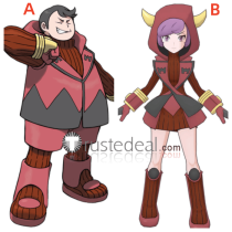 Pokemon Team Magma Courtney Tabitha Red Cosplay Costumes