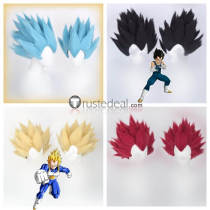 Dragon Ball Vegeta Styled Spiky Blue Black Blonde Cosplay Wig
