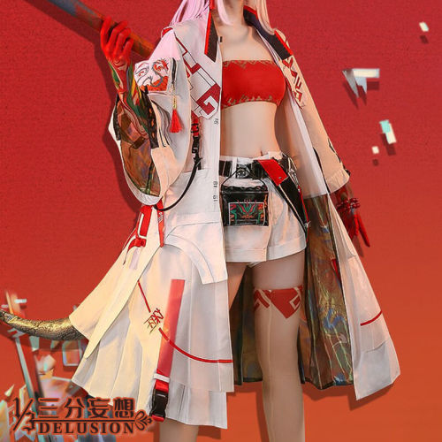 1/3 Delusion Arknights Nian Red White Cosplay Costume