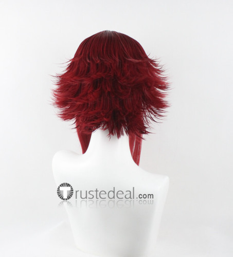 YuGiOh GX 5D Akiza Izinski Wine Red Styled Cosplay Wig